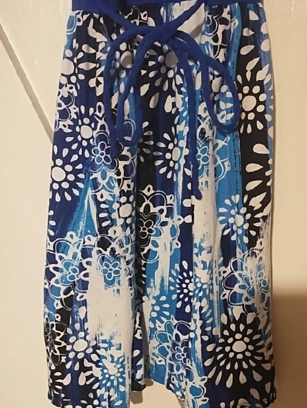 Justice Blue Floral Ruffle Sundress Like New Size 12.